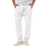 AIDASE  -  Summer Men's Breathable Solid Color Bubble Loose Men's Casual Trousers aidase-shop