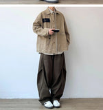 AIDASE  -  Retro Japanese Wide Leg Work Pants Casual Loose Straight Tube Long Pants Men Women Pleated Design Versatile Comfortable aidase-shop