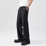 AIDASE  -  Men Streetwear Fashion Straight Business Casual Black Gray Suit Pant Commute Vintage Cigarette Pants Trousers aidase-shop