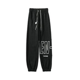 AIDASE  -  American Letter Print Casual Pants Fall Trend Large Size Drawstring Leg Sweatpants Loose Sports Casual Pants Women Men Clothing aidase-shop