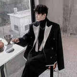 Aidase Jacket for Men Coats Party Black White Man Suits and Blazers Fashionable Luxury Designer New in Simple Breasted Vintage Clothing