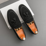 AIDASE  -  High Quality Leather Loafers Shoes Men Fashion Tassel Classic Original Man Casual Shoes Comfortable Office Business Party Shoes aidase-shop
