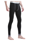Aidase Mens Long Johns Underwear Solid Color Male Leggings Hombre Sexy Thermal Underpants Cotton Elasticity Tight Thermal Underwear aidase-shop