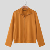 AIDASE  -  Men Sweatshirts Solid Color Lapel Long Sleeve Zipper Male Hoodies Cardigan Streetwear Autumn 2025 Casual Male Outerwear aidase-shop