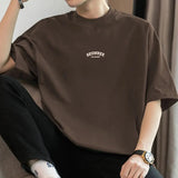 AIDASE  -  Fashion O-Neck Printed Letter England T-Shirts Men's Clothing 2025 Summer New Loose Short Sleeve All-match Tops Casual Tee Shirt