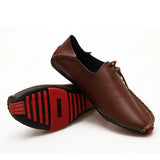 AIDASE  -  Size 47 Italian Soft Men Loafers Handmade Moccasins Men Shoes Leather Casual Breathable Slip on Boat Shoes Zapatos Hombre aidase-shop