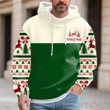 AIDASE  -  Fashion Christmas Print Hoodies Pullover For Men Long Sleeve Casual Warm Sweatshirts Large Sized Work Sport Wears Outdoor aidase-shop