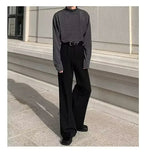 AIDASE  -  Casual Men's Wide Leg Pants Draped Pure Color Loose Fit Straight Cut Spring Summer Casual Trousers Male Fashion Long Trousers aidase-shop