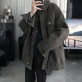 Aidase Mens Jeans Jackets And Coats Single Breasted Korean Version Slim Fit Denim Outwear M-3XL aidase-shop
