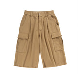 Aidase Summer Vintage Brown Cargo Shorts Men Women Korean Fashion Streetwear Capri Trousers Unisex Harajuku Casual Couple Shorts Male aidase-shop