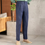 AIDASE  -  High Waist Trousers Pant For Man OfficeTrouser Business Casual Pant British Social Club Outfits Pantalones Hombre Excluding Belt aidase-shop