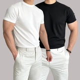 AIDASE  -  Summer Gym Sports Fitness Short Sleeve T-shirt Men's Training Cotton Breathable Tops Solid Color Tee Casual Sweatshirt Clothing
