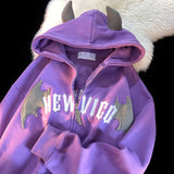 AIDASE  -  Y2k Men Spider Print Hoodies Women Hop Zipper Long Sleeve Coats Autumn Winter Harajuku Casual Loose Hooded Sweatshirt aidase-shop
