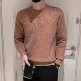 Aidase Thick Men's Knit Sweater Long Sleeve Loose Fit Knitwear Harajuku Original Vintage Clothing Deals Y2k Casual Pullovers Male