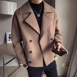 Aidase Autumn Winter Fashion New Men Solid Color Short Jacket Korean Version Casual Comfortable Warm Woolen Coat for Men aidase-shop