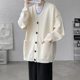 39.82Aidase Plus Size 8XL-M Korean Style V-neck Cardigans Men Pocket Design Simple Sweater Autumn New Popular Male Casual Daily Knitted Coat aidase-shop