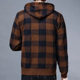 Aidase Knit Sweater Male Zipper Plaid Men's Clothing Cardigan Hoodies Zip-up Thick Winter Red Tops Jumpers Casual Stylish Hot aidase-shop