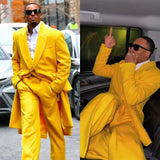AIDASE  -  Gold Mens Long Jacket Suits Formal Party Birthday Groom Wear 2 Pieces Customized Cosplay Outfits aidase-shop
