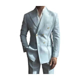 AIDASE  -  Formal Solid Color Wedding Men Suits 2 Piece Coat Pants Groom Business Suit Business Blazer Pants Prom Party Jacket Customized aidase-shop