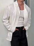 AIDASE  -  Long Sleeve Button-up Pocket Solid Color Shirt For Mens Spring Summer Outdoor Casual Breathable Top Stylish Men Cuba Neck Shirts aidase-shop
