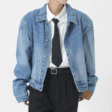 AIDASE  -  American Denim Jacket Men's High Street Cool and Stylish Jean Coats Spring Autumn Personality Loose Trendy Workwear Jackets aidase-shop
