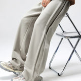 Aidase Cotton Straight Leg Sweatpants Men's Loose Drape Side Stacked Athletic Casual Pants Pleated Soft Breathable Simple Sport aidase-shop