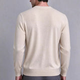 AIDASE  -  Men's Classic Crew Neck Knitwear Sweater Solid Color Pullover Casual Long Sleeve Jumper Autumn Winter Regular Fit Basic Tops aidase-shop