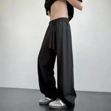 AIDASE  -  Korean Classic Blue Black Gray Male Brand Trousers Plus Size Men's Casual Straight Long Loose Pants Stretch Elastic Waist Jogger aidase-shop