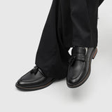 AIDASE  -  Men Business Leather Shoes Black-brown Color Men Casual Simple Ankle Strap Slip-on Shoes One-piece Loafers Size 38-44  Men Shoes aidase-shop