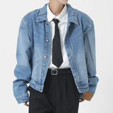 AIDASE  -  American Denim Jacket Men's High Street Cool and Stylish Jean Coats Spring Autumn Personality Loose Trendy Workwear Jackets aidase-shop