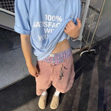 Aidase Mens Casual Denim Cropped Pants Genderless 2024 Summer New Fashion Simple Versatile Streetwear Solid Color Loose Shorts Unisex aidase-shop