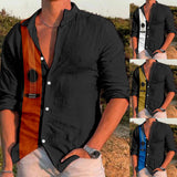 AIDASE  -  Trendy Regular Cuff Men'S Button Down Shirt Male Casual Music Print Plus Size Shirt Long Sleeve Turn Down Shirt рубашка aidase-shop