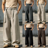 AIDASE  -  Men Sweatpants Korean Fashion Sportswear Mens Wide Leg Old Baggy Pants Casual Zipper Fly Pants Elastic Waist Roupas Masculinas aidase-shop