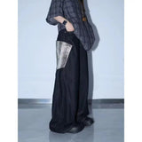 AIDASE  -  American High Street Snake Skin Pattern Large ket Jeans Men Summer Trendy Brand Waed Loose Casual Wide Leg Knife Pants aidase-shop