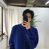 Aidase Boys Green Knitted Sweaters Korean Long Sleeve Knit Top Casual Pullover Men Knitted Sweater Oversize Knitwear Male Knit Top XXL aidase-shop