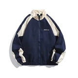 AIDASE  -  Men's Casual Jacket Contrasting Color Retro Streetwear Coat Zip Up Jacket Windbreaker Thin Sports Coats Outdwear Hiking Clothes aidase-shop