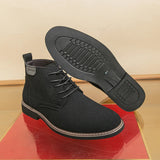 AIDASE  -  Business Men Chell Boots Men Lace-up Business Brand Suede Leather Boots British Social Boots Sizes 39-48 Men Boots aidase-shop