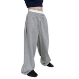AIDASE  -  Men Drawstring Waist Loose Straight Leg Wide Leg Sports Sweatpants With Pockets aidase-shop