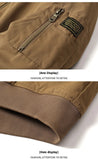 AIDASE  -  Mens Flight Jacket Winter Thick Fleece Lined Workwear Style Multiple Pockets Loose Fit Casual Aviator Coat Warm aidase-shop