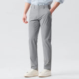 AIDASE  -  Summer New Fashion Men Solid Color Simple Basic Casual Trendy Daily Straight Silk Trousers American European Male Pants Clothes aidase-shop