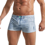 AIDASE  -  2XL Men Seamless Board Shorts Denim Printed Swimwear Boxershorts Trunks Breathable Sports Swimming Shorts Bikini Swimsuits Pants aidase-shop