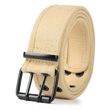 AIDASE  -  Men's Tactical Belt Double Row Needle Buckle Woven Women's Sports Outdoor Work Belt with Cargo Pants Jeans Belt Neut aidase-shop