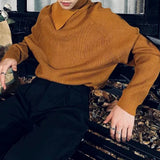 Aidase Men Autumn Winter Thickened Warm Turtleneck Sweater Gender-Neutral Fashion Lazy Style Solid Color French Elegant Sweater Unisex aidase-shop