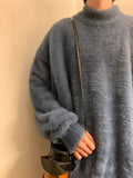 AIDASE  -  Men's Knitting Sweater Autumn Winter Mohair Sweater Thickened Japanese Lazy Retro Vibe Trendy Knit Sweatshirt Outerwear aidase-shop