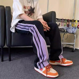 Aidase Male Trousers Baggy Autumn Winter Wide Punk Loose Men's Casual Pants Straight Striped Low Price Stylish High Quality Vintage Y2k aidase-shop