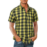 AIDASE  -  Wrinkle-Free New Men'S Shirt Mens Outdoor Vintage Button Short Sleeve T Shirt Casual Top Chemises Hommes aidase-shop