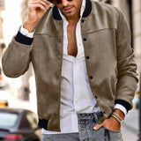 AIDASE  -  Fashion Casual Jacket Men'S Breathable Solid Color Lightweight Jacket Casual Fashion Zip Up Coat 3 Pockets Ropa Hombre aidase-shop