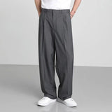 Aidase Suit Trousers For Men 2024 Autumn New Korean Style Loose Straight Trend Versatile Elegant Casual Drape Solid Wide Leg Trousers aidase-shop