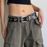 AIDASE  -  Unisex Jeans Belt Female Punk Gothic Wide Belts For Women Luxury Brands Hollow Cross Hearts Men's belt Male Rivet Waistband