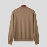AIDASE  -  Men Hoodies O-neck Long Sleeve Streetwear Loose Casual Male Sweatshirts 2025 Fashion Solid Color Men Clothing Pullovers aidase-shop